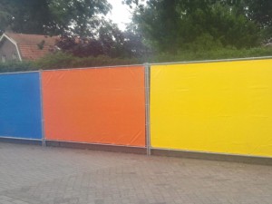 Bouwhekken met zeil