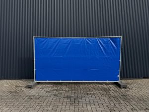 bouwhek blauw gezeild