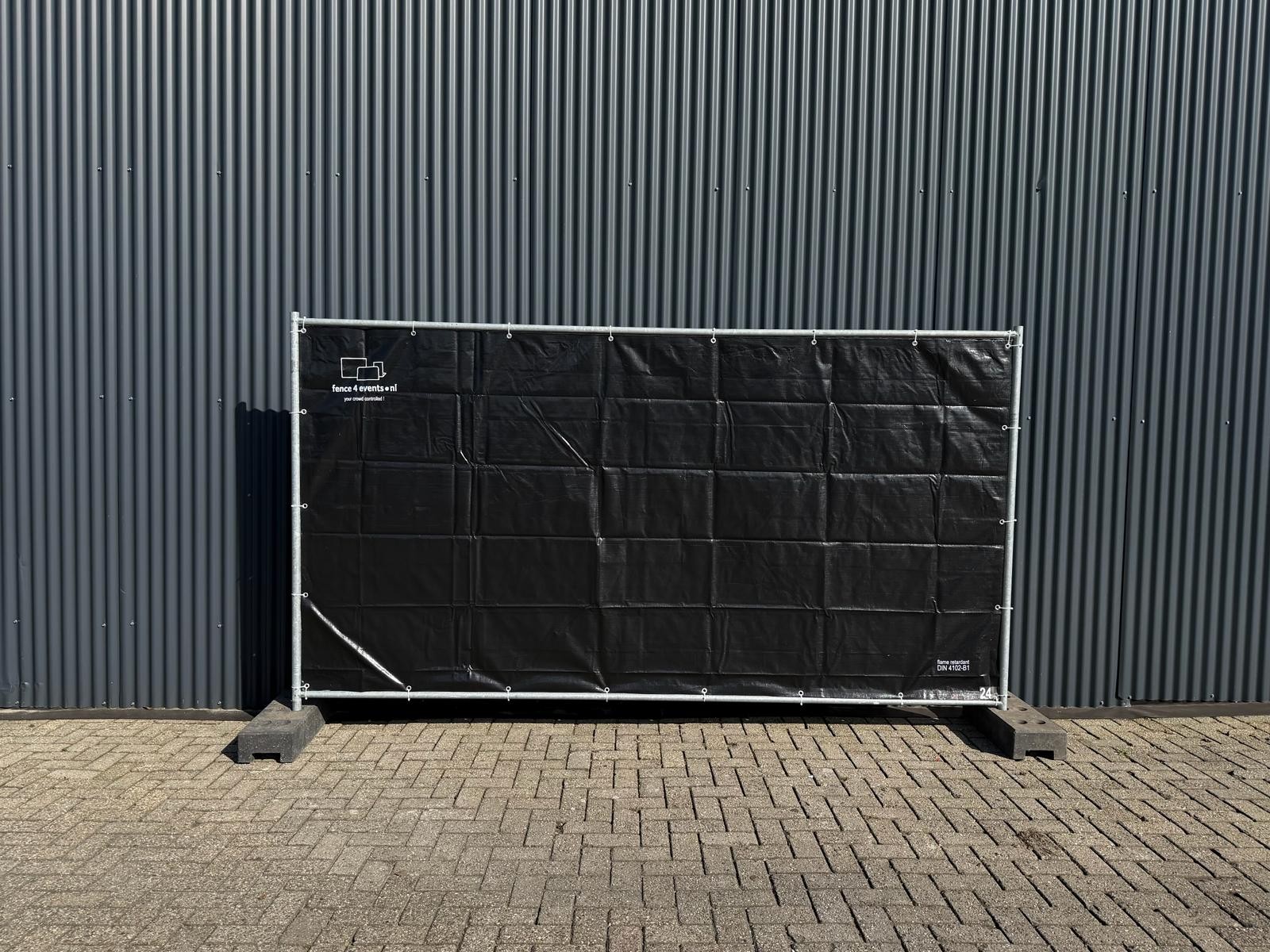 zwart gezeild bouwhek f4e