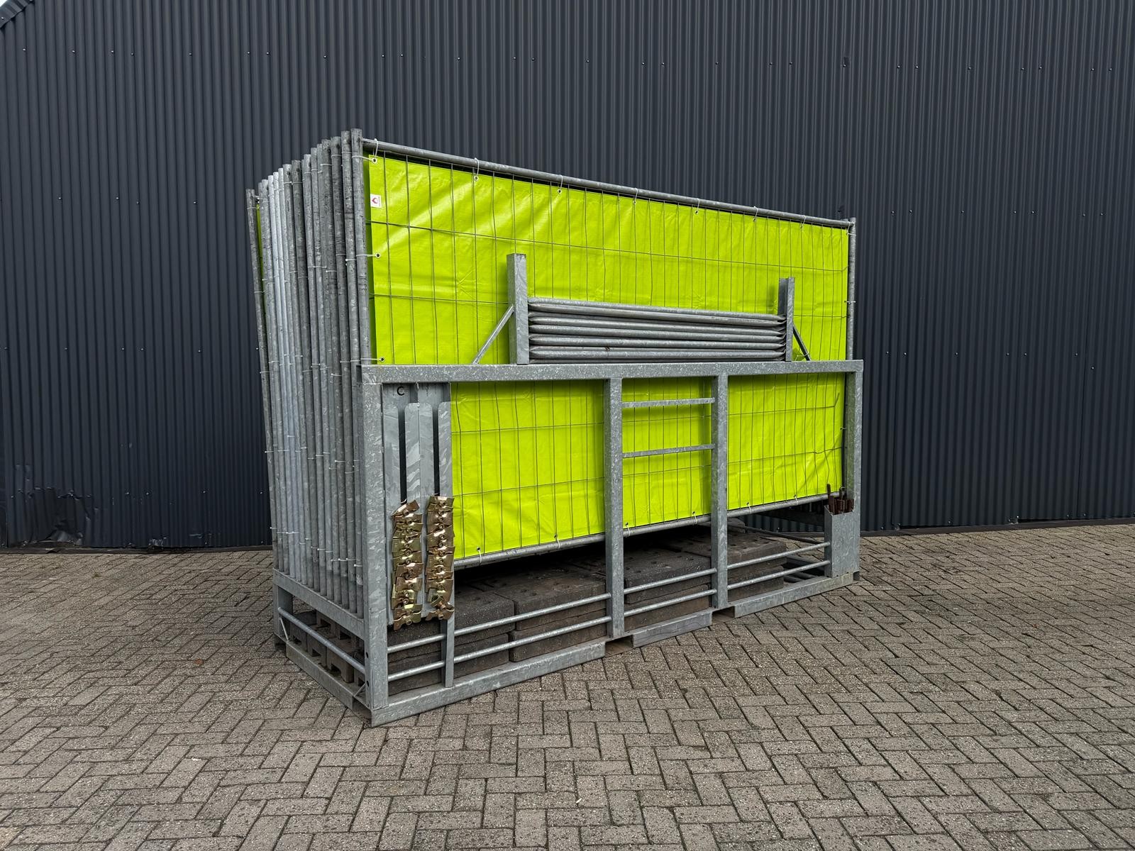 bok groen gezeilde bouwhekken f4e